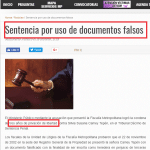 Tres años uso de documentos falsos MP